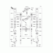 Схема узла: Вилка передней оси для Kawasaki ZX1200 ZZR1200