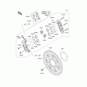 Схема вузла: Переднє гальмо для Kawasaki ZX636 Ninja ZX-6R