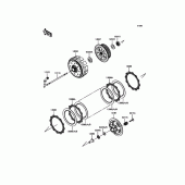 Схема вузла: Зчеплення для Kawasaki KX450 KX450F