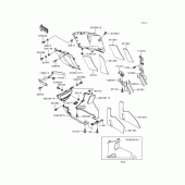 Схема вузла: Cowling lowers(1/3)(zx600-e5) для Kawasaki ZX600 Ninja ZX-6