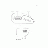 Схема вузла: Наклейки (Ebony/Bage; EJ650-A3/A4) для Kawasaki EJ650 W650