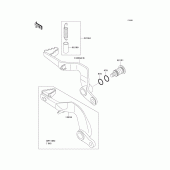 Схема вузла: Лапка гальма для Kawasaki KX65