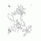 Схема вузла: Кришка двигуна для Kawasaki KL110 KSR