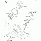 Схема вузла: Meter(s) для Kawasaki VN800 Vulcan 800 Drifter