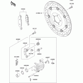 Схема вузла: Переднє гальмо для Kawasaki EJ800 W800