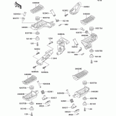 Схема вузла: Підніжки для Kawasaki ZG1000 1000GTR