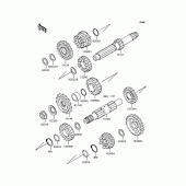Схема вузла: Трансмісія для Kawasaki VN400 Vulcan II