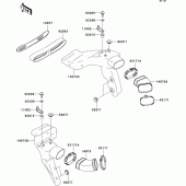 Схема вузла: Air duct для Kawasaki ZX1200 Ninja ZX-12R