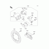 Схема вузла: Заднє гальмо для Kawasaki ZX600 Ninja ZX-6