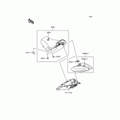 Схема вузла: Сидіння для Kawasaki ZR1000 Z1000 ABS