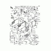 Схема вузла: Радіатор для Kawasaki ZX400 ZZR400