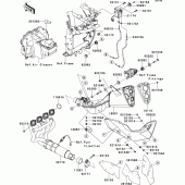 Схема узла: Выхлопная система (s) для Kawasaki ZR800 Z800 ABS