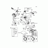 Схема узла: Топливный бак для Kawasaki ZX636 Ninja ZX-6R ABS KRT Edition