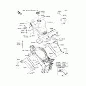 Схема узла: Топливный бак для Kawasaki ZX1000 Z1000SX