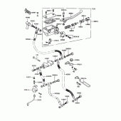 Схема вузла: Передній гальмівний циліндр для Kawasaki ZX400 Z400FII