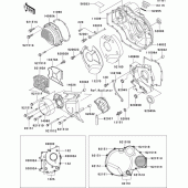 Схема вузла: Engine cover(s)(1/2) для Kawasaki ZR1100 ZRX1100-II