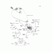 Схема вузла: Fuel evaporative system(dcf-def)(ca) для Kawasaki VN900 Vulcan 900 Classic LT