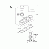 Схема вузла: Циліндр & Поршень для Kawasaki ZG1200 Voyager XII