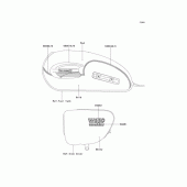 Схема вузла: Наклейки (Red/Gold; EJ650-A3/A4) для Kawasaki EJ650 W650
