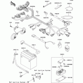 Схема узла: Электрооборудование для Kawasaki VN1500 VN1500 Drifter