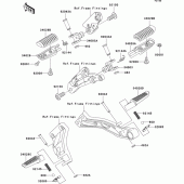 Схема узла: Подножки для Kawasaki ZR1200 ZRX1200