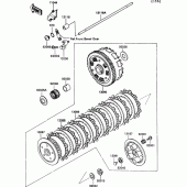 Схема вузла: Зчеплення для Kawasaki VN750 VN750 Twin