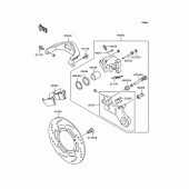 Схема вузла: Заднє гальмо для Kawasaki KLX250 KLX250