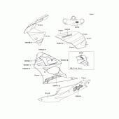 Схема вузла: Decals(green/black)(zx600-j2h) для Kawasaki ZX600 Ninja ZX-6R