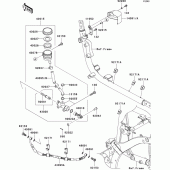 Схема узла: Задний тормозной цилиндр для Kawasaki VN900 VN900 Classic