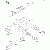 Схема вузла: Задній важіль (Маятник) для Kawasaki ZX636 Ninja ZX-6R