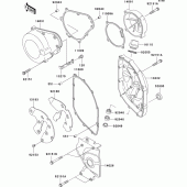 Схема вузла: Engine cover(s) для Kawasaki ZX600 ZZ-R600