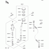 Схема вузла: Задній гальмівний циліндр для Kawasaki ZR750 Zephyr