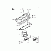 Схема узла: Цилиндр & Поршень для Kawasaki ER650 ER-6N ABS