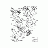 Схема вузла: Нижній обтічник для Kawasaki EX300 Ninja 300 ABS