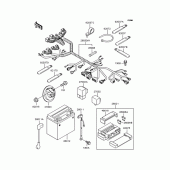 Схема вузла: Електроустаткування для Kawasaki ZR400 Xanthus