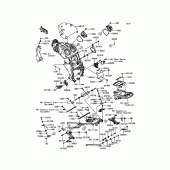 Схема узла: Крепление двигателя для Kawasaki ZX1400 ZZR1400 ABS