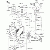 Схема узла: Радиатор (1/2) для Kawasaki EX500 GPZ500S