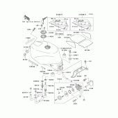 Схема узла: Топливный бак(1/2)(zx750-l2) для Kawasaki ZX750 Ninja ZX-7