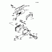 Схема вузла: Headlight(s)(1/2) для Kawasaki KMX125