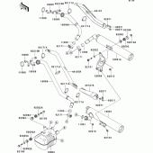 Схема вузла: Вихлопна система для Kawasaki VN1600 VN1600 Mean Streak
