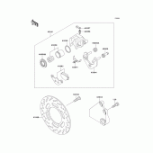 Схема узла: Задний тормоз для Kawasaki EX500 EX500