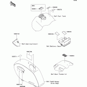 Схема вузла: Інформаційні наклейки (kbf/kcf) для Kawasaki VN1700 Vulcan 1700 Voyager Custom ABS