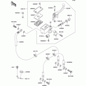 Схема узла: Передний тормозной цилиндр для Kawasaki ZR750 Z750S