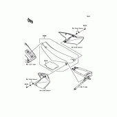 Схема узла: Сиденье для Kawasaki KLX450 KLX450R
