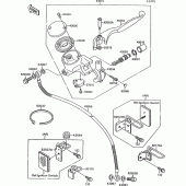 Схема вузла: Передній гальмівний циліндр для Kawasaki VN1500 VN-15