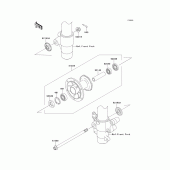 Схема узла: Ступица переднего колеса для Kawasaki KX100