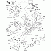 Схема вузла: Кріплення двигуна для Kawasaki VN1500 VN1500 Drifter
