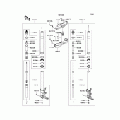 Схема вузла: Передня вилка(-jkbzgna1 9a022219) для Kawasaki ZG1400 Concours 14 ABS