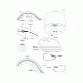 Схема вузла: Decals(red/beige)(vn1500-l4) для Kawasaki VN1500 Vulcan 1500 Nomad Fi