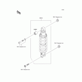 Схема вузла: Амортизатор задній для Kawasaki ZR750 Z750